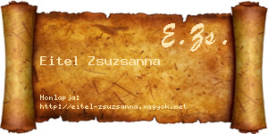 Eitel Zsuzsanna névjegykártya
